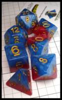 Dice : Dice - Dice Sets - Halfsies Gate Keeper Superdice Super Blue and Heroic Red with Gold 513 - JA Collection Mar 2024